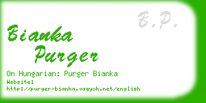 bianka purger business card